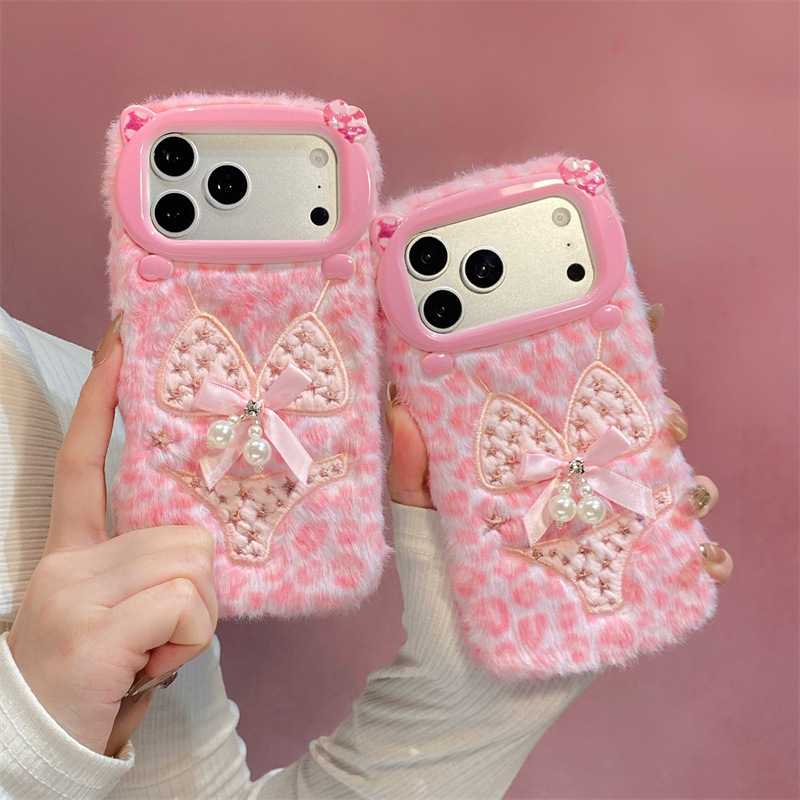 Apple Iphone 16 - パールビキニデザインプラッシュケース iPhone 17 16 15 14