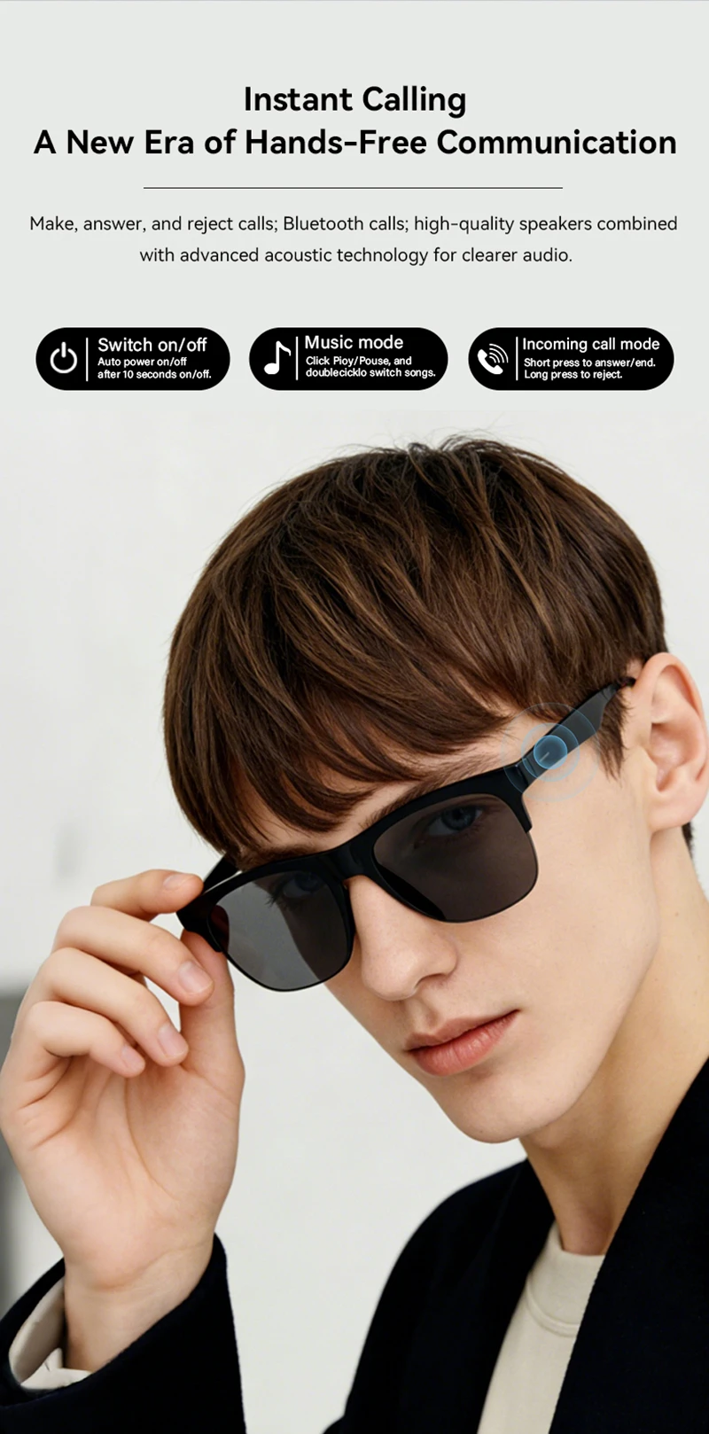 レノボスマートグラス音声アシスタント音楽タッチコントロール  - Smart Glasses Lens のレビューと価格