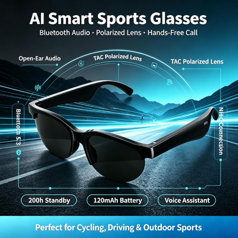 スマートBluetoothメガネ TAC偏光サングラス ワイ - Smart Glasses Lens のレビューと価格