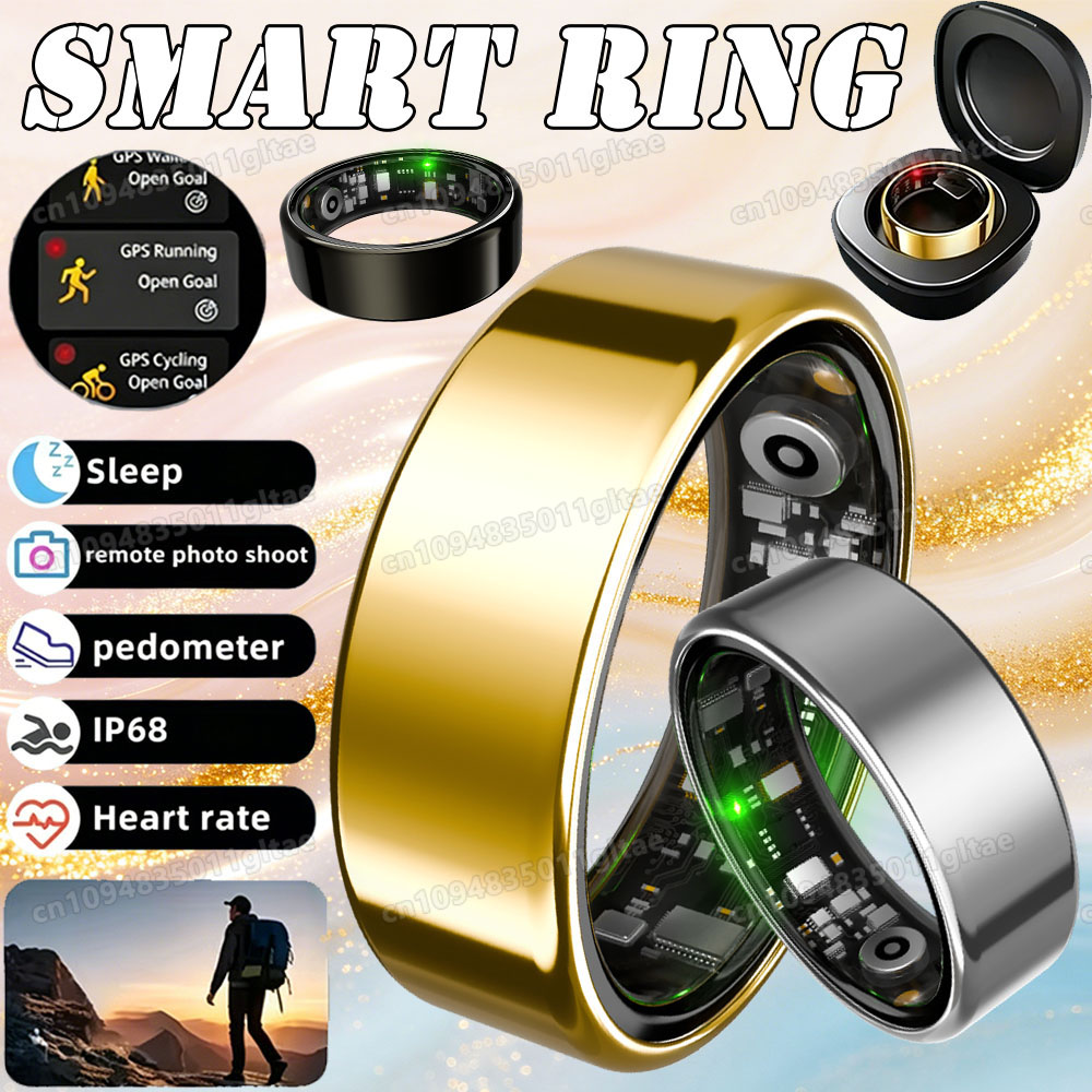 新しい R09 スマートリング男性女性用充電ケース付き、心拍 - Temperature Ring Skin のレビューと価格