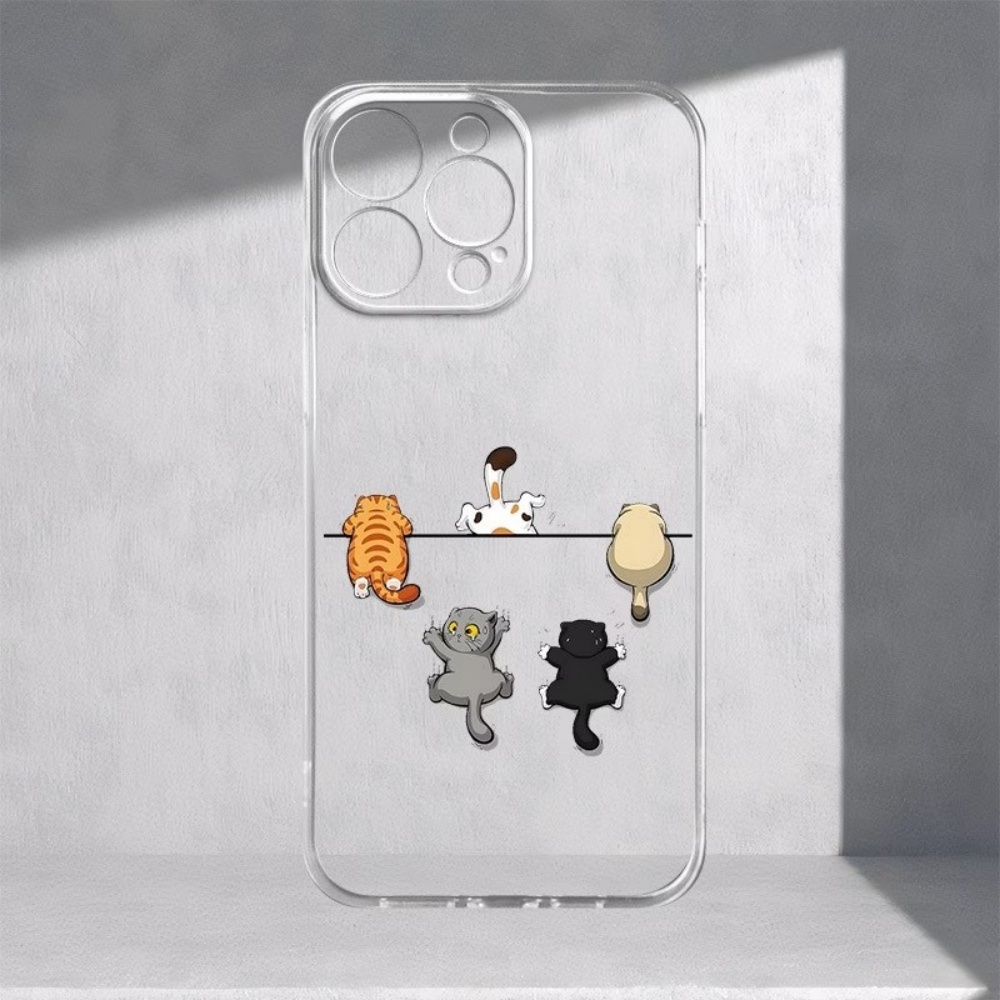 5匹のかわいい猫柄のスマホケース iPhone 11 12  - Apple Iphone 15 Pro Max のレビューと価格